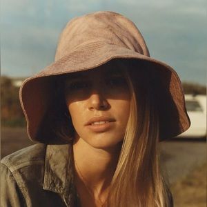 WYETH Anthropologie Jenelle Sueded Bucket Hat